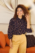 Camisa com Estampa Café