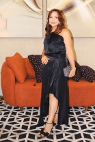 Vestido Longo Preto Acetinado