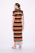 Vestido M&iacute;di Listrado