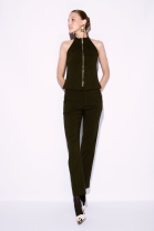 Conjunto de Cal&ccedil;a e Colete com Z&iacute;per Preto