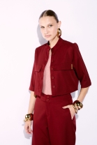 Conjunto de Cal&ccedil;a e Camisa Cropped Bord&ocirc;