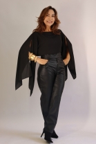 Trijunto de Cal&ccedil;a Blusa e Top Preto