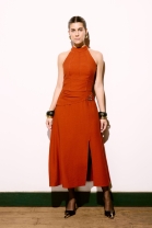 Conjunto de Saia e Cropped Terra Cota