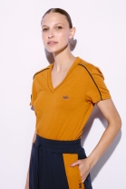 Conjunto de Saia M&iacute;di e Blusa Laranja