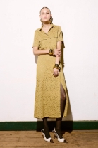 Conjunto de Saia e Cropped de Renda Verde Oliva