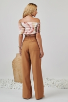 Conjunto de Cal&ccedil;a e Body Ombro a Ombro Estampada
