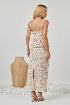 Conjunto Bordado de Saia e Blusa Floral