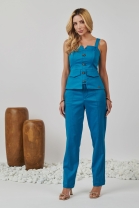 Conjunto de Calça e Blusa de Alça Azul