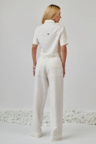 Conjunto de Cal&ccedil;a C&oacute;s Alto e Camisa Off White