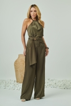 Conjunto de Calça e Blusa Cavada Verde