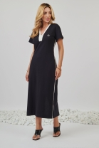 Vestido Midi em Malha Preto