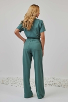 Conjunto de Cal&ccedil;a com Cropped em Malha Verde