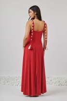 Vestido Longo Vermelho de Alça
