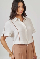 Conjunto de Cal&ccedil;a com Camisa Off White