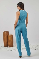 Conjunto de Calça e Colete Cropped Azul