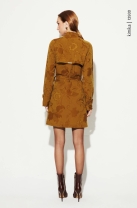 Vestido Curto Com Abotoamento Frontal Mostarda