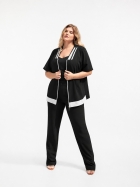 Trijunto de Calça e Blusa de Ziper Preto