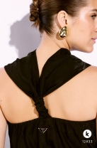 Conjunto de Short e Blusa Frente Única Preto