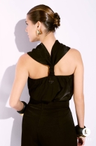 Conjunto de Short e Blusa Frente Única Preto