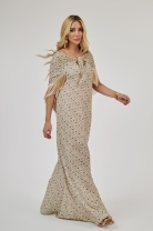 Vestido Longo de Alças Finas Estampado