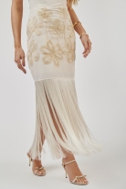 Vestido Curto Bordado Off White