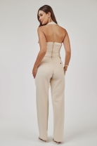 Conjunto de Calça e Blusa Frente Única Off White