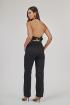 Conjunto de Calça e Blusa Frente Única Preto