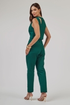 Conjunto de Calça e Cropped com Detalhes em Fivela