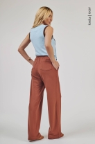 Conjunto de Calça e Regata em Malha Bicolor