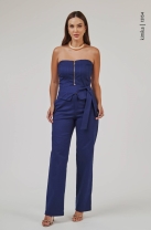 Conjunto Calça Blusa Tomara que Caia com Amarração