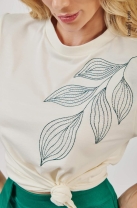 Conjunto de Saia e Blusa em Malha Verde