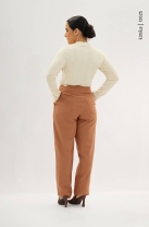 Conjunto de Calça e Blusa Estampada Mocha Mousse