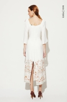 Vestido Longo Estampado Off White