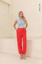Conjunto Calça Jogger E Blusa Regata Ziper