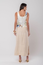 Blusa sem Mangas Floral