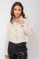 Jaqueta Cropped Bege