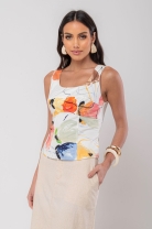 Saia Longa com Fenda Lateral Off White